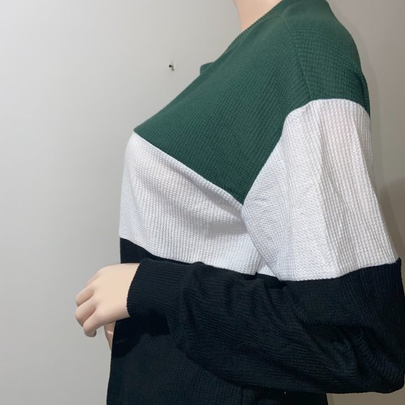 HOLLISTER CALIFRONIA WHITE & GREEN WAFFLE KNIT TOP - XS - Picture 5 of 10